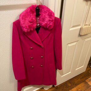 NWT Kate Spade New York Double Breasted Pink Coat